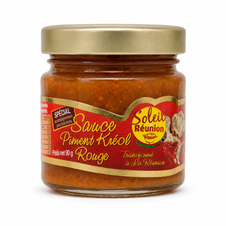 Sauce Piment Kréol Rouge Spécial Bouchons - Soleil Réunion - 90 g