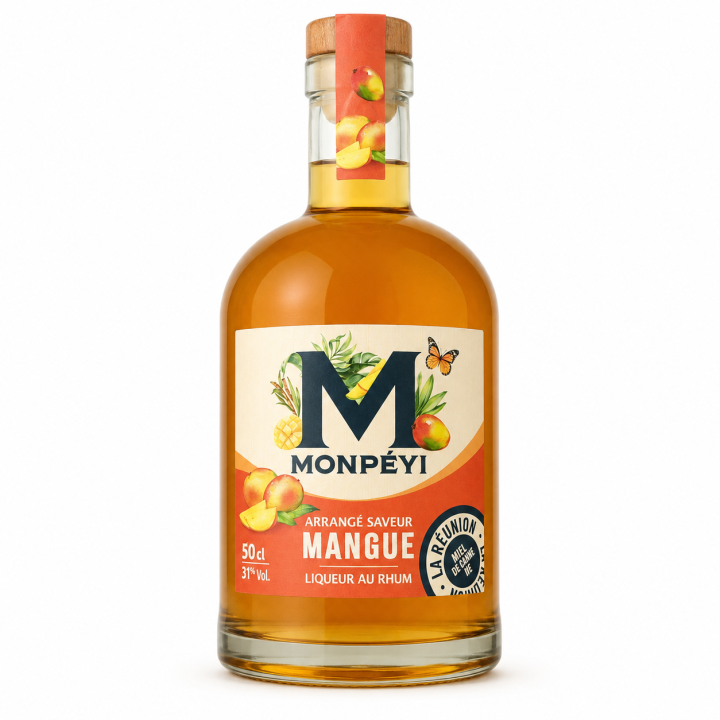 Rhum Arrangé Saveur Mangue - Monpéyi - 50 cl
