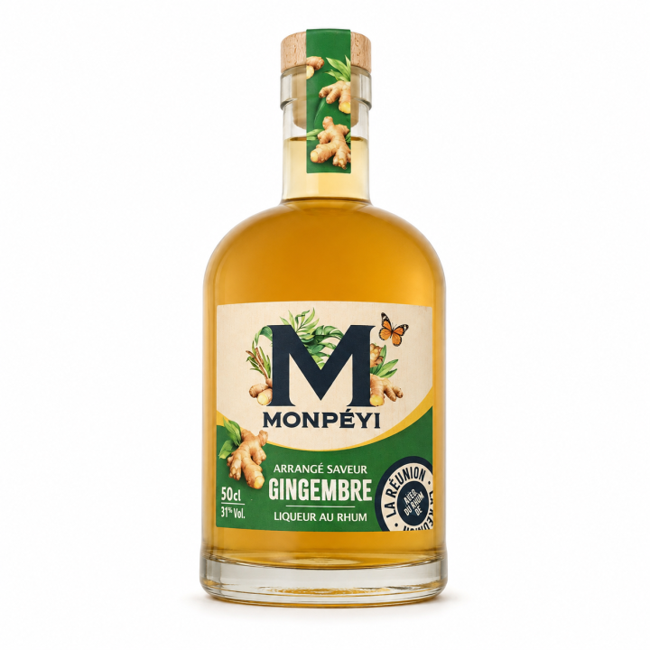 Rhum Arrangé Saveur Gingembre 31° - Monpéyi - 50 cl