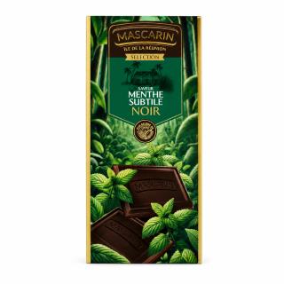 Chocolat Noir Saveur Menthe Subtile 64 % - Mascarin - 100 g