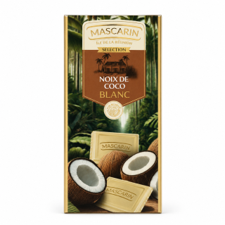 Chocolat Blanc à la Noix de Coco Râpée Mascarin 100 g