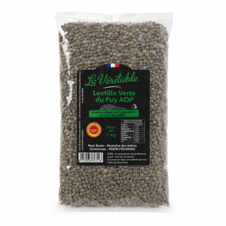 Lentille Verte du Puy AOP - La Véritable - 1 kg