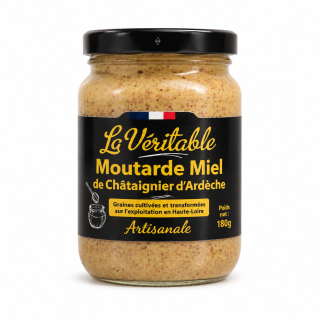 Moutarde au Miel de Châtaignier d’Ardèche - Le Véritable - 180 g