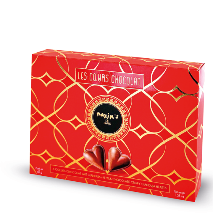 Etui 8 cœurs en chocolat