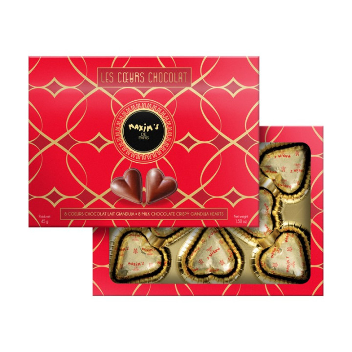 Etui 8 cœurs en chocolat